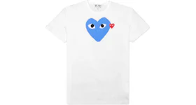 Comme des Garcons Play Red Emblem Heart T-shirt White/Blue
