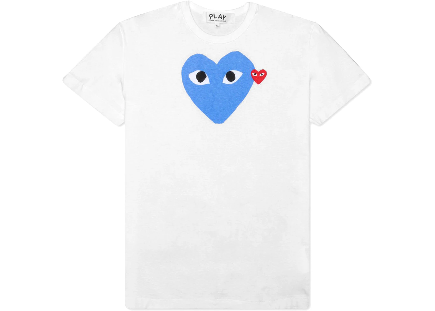 Comme des Garcons Play Red Emblem Heart T-shirt White/Blue - US