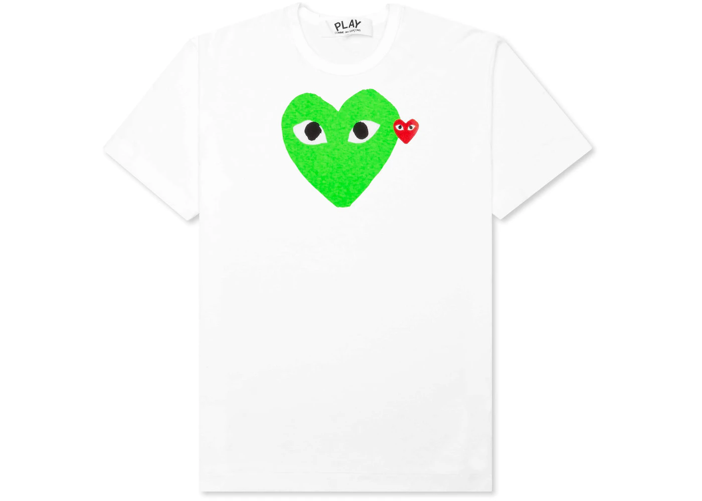 Comme des Garcons Play Red Emblem Heart T-shirt White/Green Men's - US