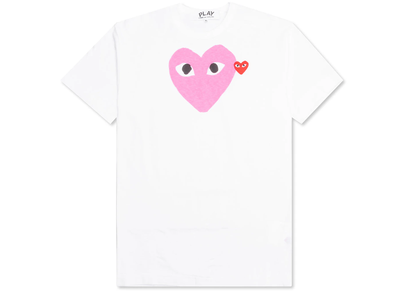 Comme des Garcons Play Red Emblem Heart T-shirt White/Pink US