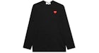 T-shirt Comme des Garçons Play Rouge Emblem L/S Noir