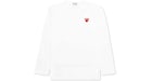 T-shirt Comme des Garçons Play Rouge Emblem L/S Blanc