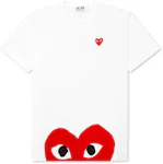 Comme des Garcons Play Red Half Heart T-shirt White