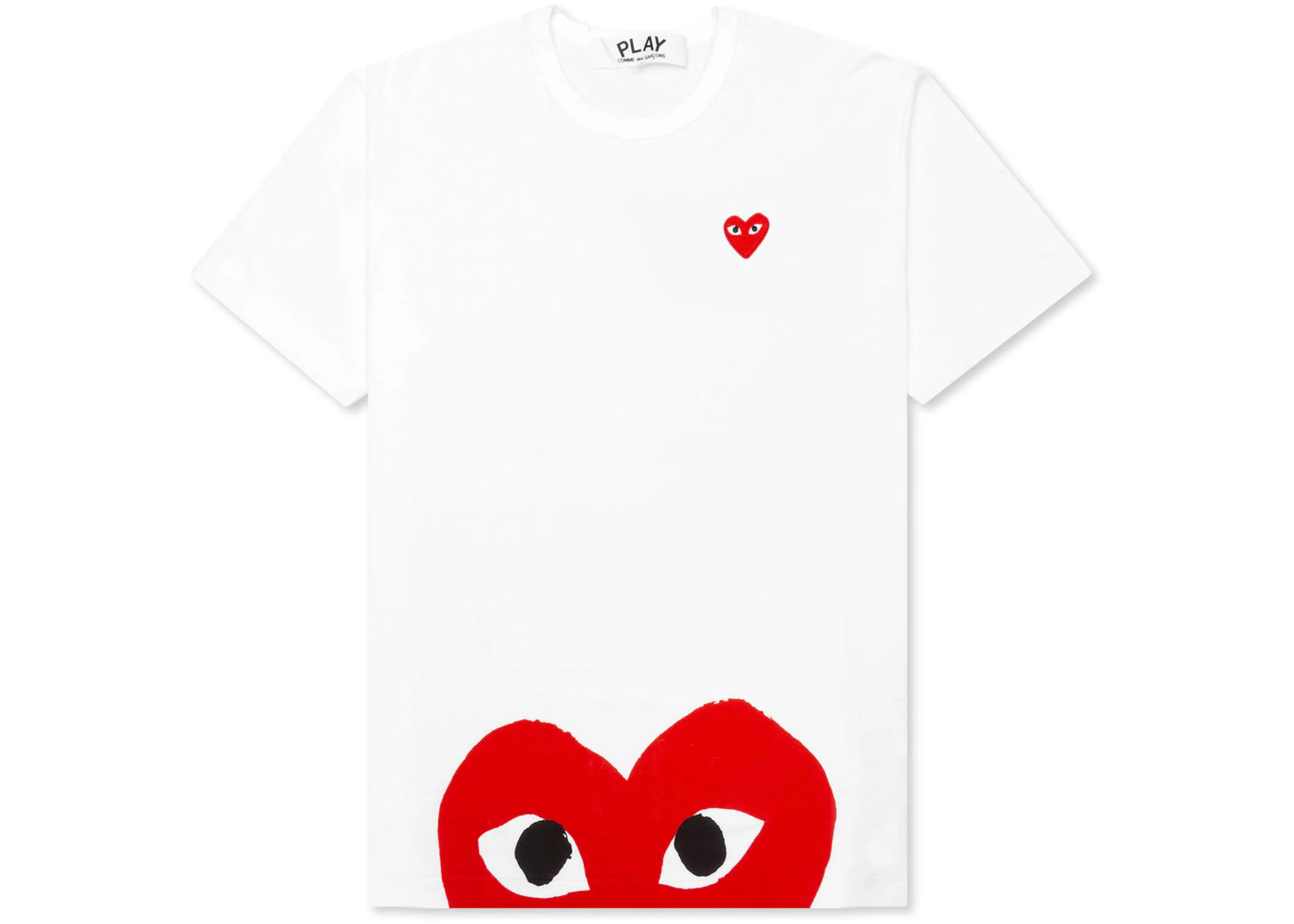 berekenen Generaliseren belangrijk CDG Play Red Half Heart T-shirt White - US