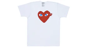 Comme des Garcons Play Red Heart Blue Eyes T-shirt White