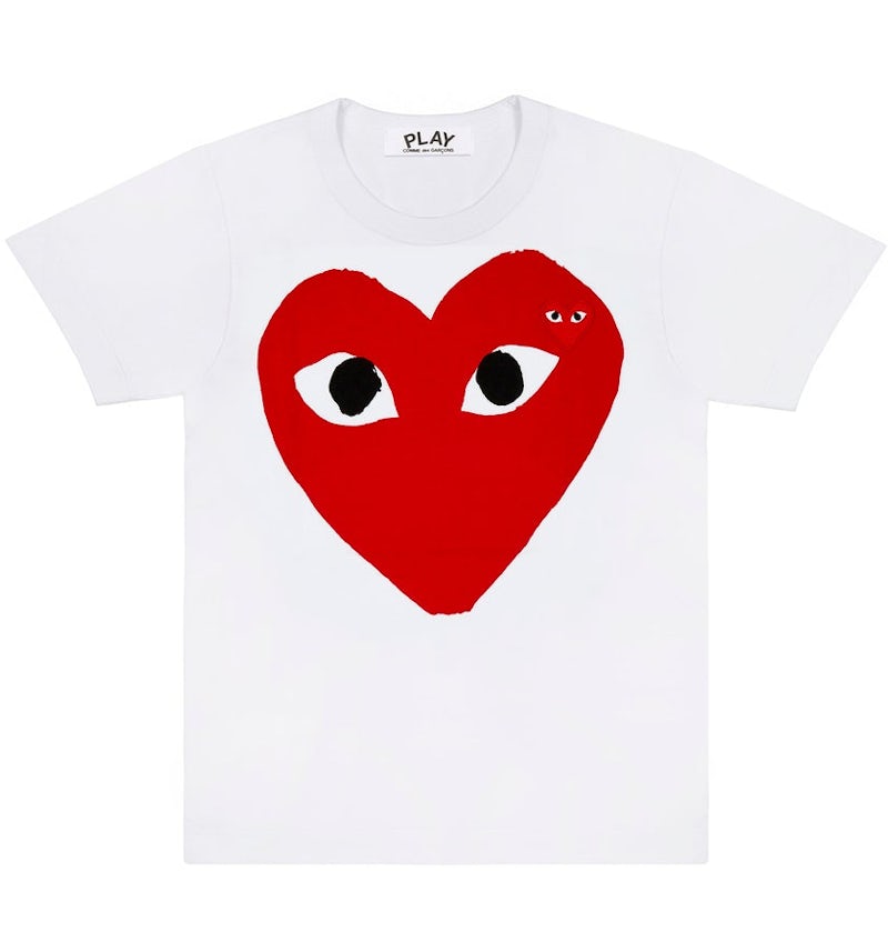 Comme des Garcons Play Red Heart Emblem T-shirt White US