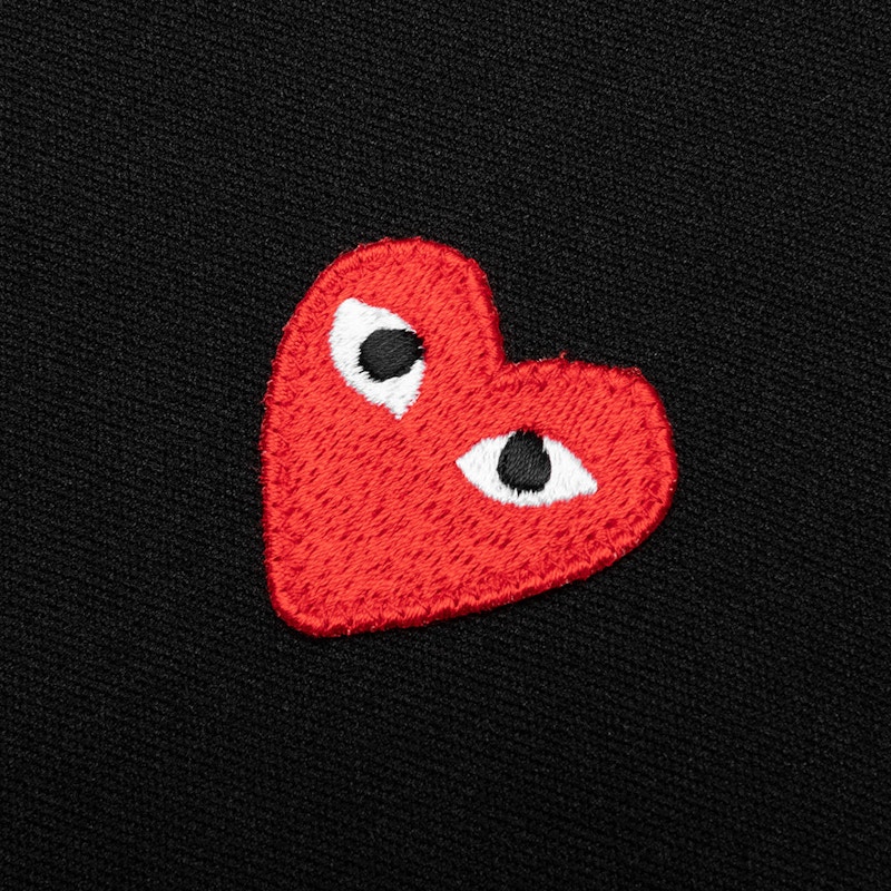 Comme des Garcons Play Red Heart Hoodie Black Men s US