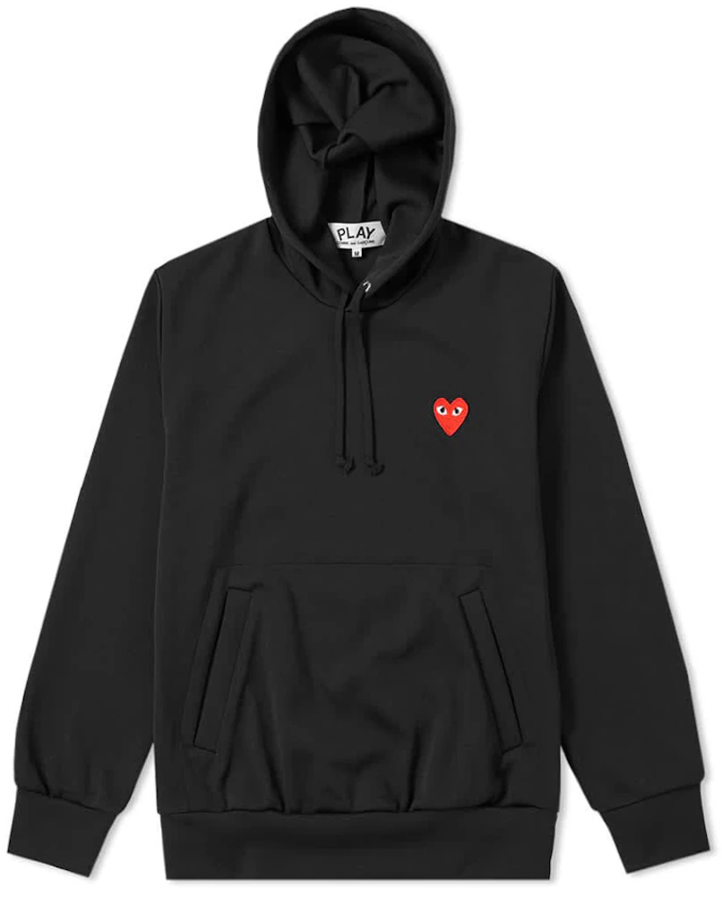 Comme des Garcons Play Red Heart Pockets Hoodie Black/Red Men's - US