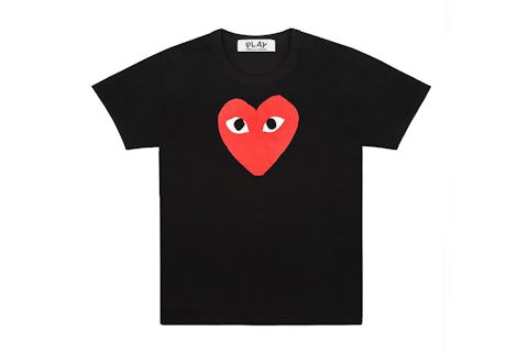 Comme des Garcons Play Red Heart T-shirt Black US