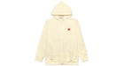 Comme des Garçons Sudadera con capucha Play Rojo Heart Zip Up Ivory