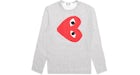 T-shirt Comme des Garçons Play Rouge Coeur Latéral L/S Gris