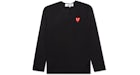 Comme des Garcons Play Rouge Stacked Heart L/S T-shirt Noir