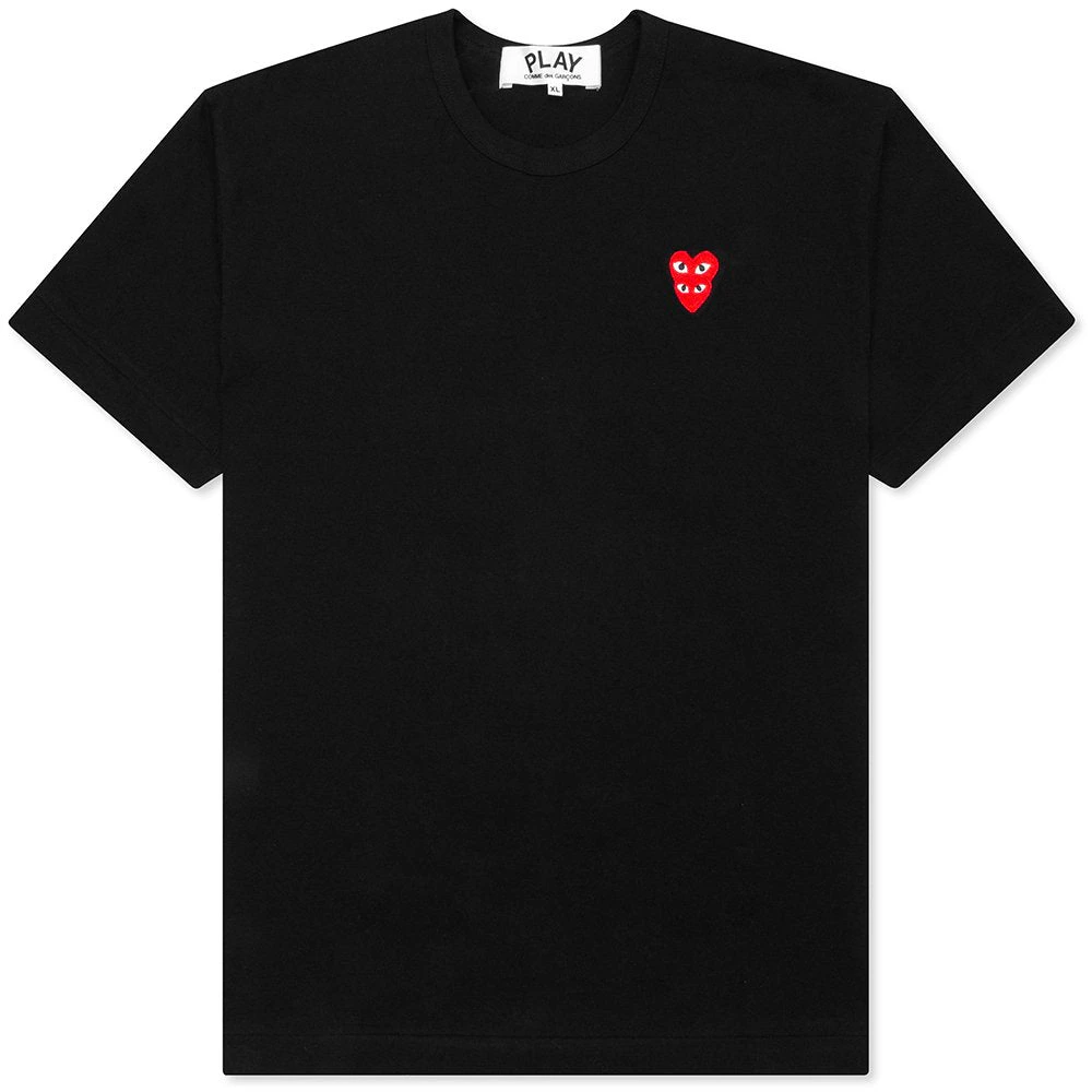 Comme des Garcons Play Red Heart T-Shirt Black