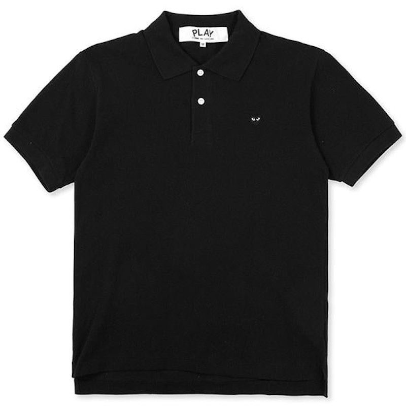 Comme des Garcons Play Small Black Heart Polo Black - US