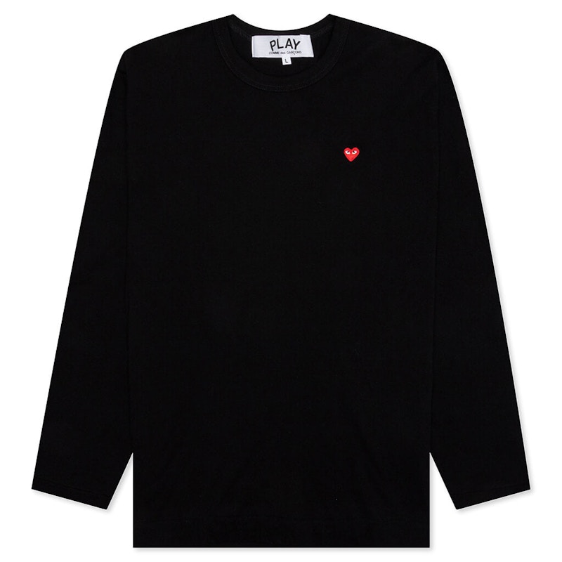 Cdg black best sale red heart