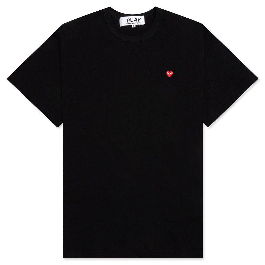 Comme des Garcons Play Small Red Heart T-shirt Black