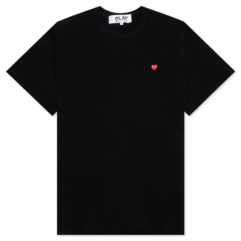 Pre-owned Cdg Play Small Red Heart T-shirt Black
