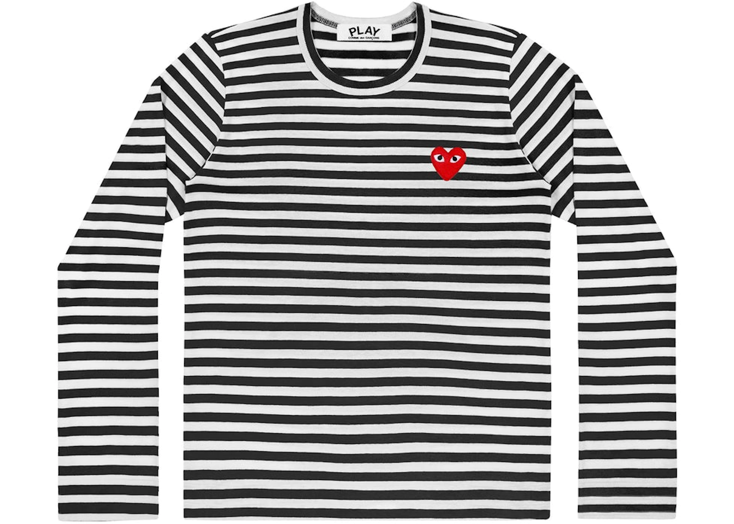 Play Striped Long Sleeve T-shirt Black/White - US
