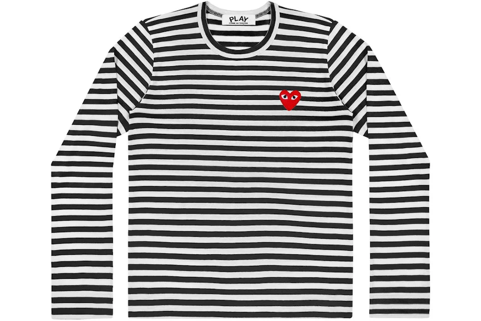 Comme des Garcons Play Striped Long Sleeve T-shirt Black/White