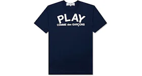Comme des Garcons Play Text T-shirt Navy