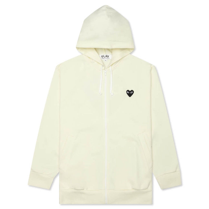 Comme des Garcons Play Women s Big Black Heart Zip Up Hoodie