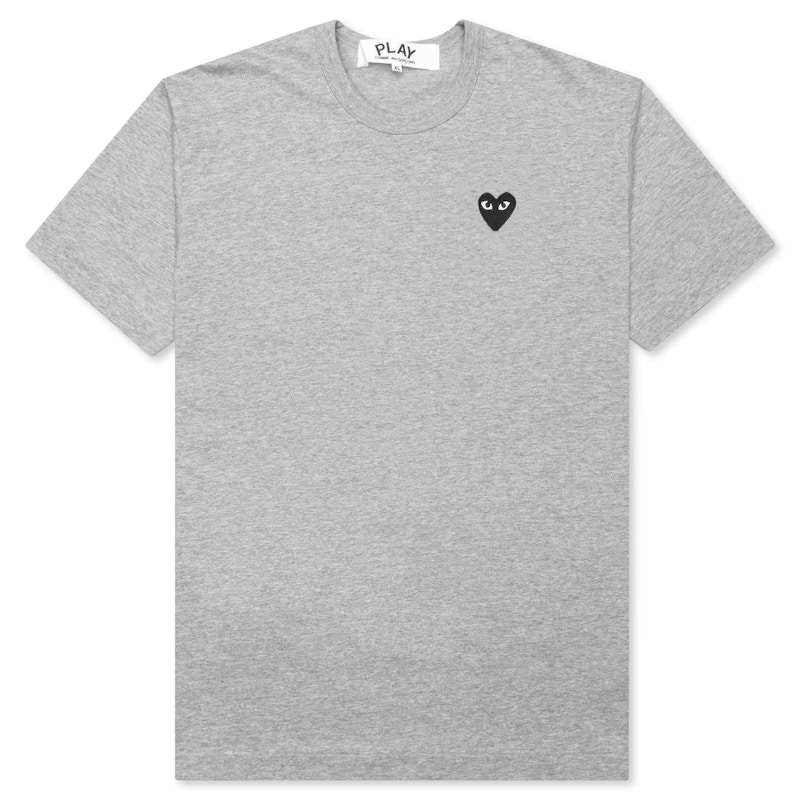 Comme des Garcons Play Women#39;s Black Emblem Polo Grey