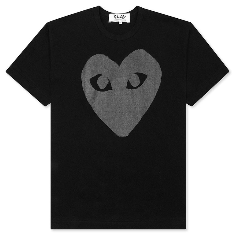Pre-owned Cdg Play Comme Des Garcons Play Women's Black Heart T-shirt Black