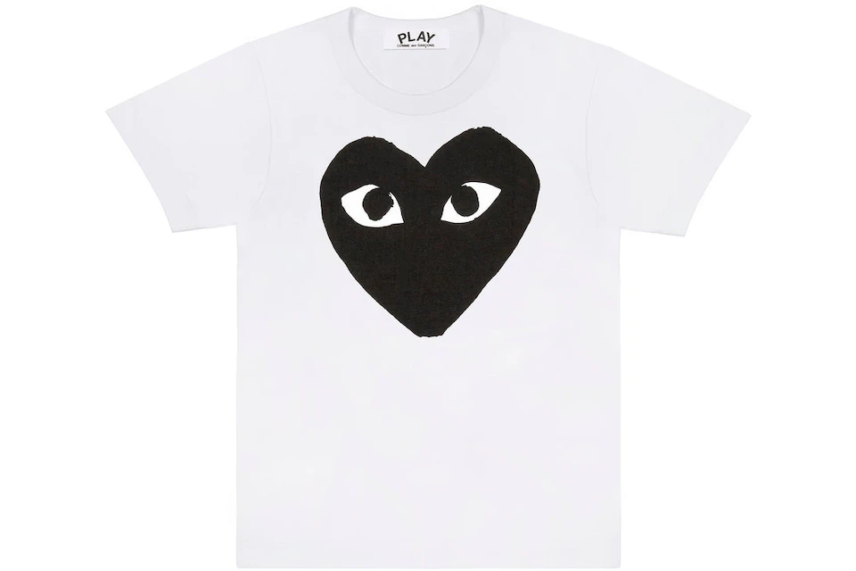 CDG Play Women's Black Heart T-shirt White