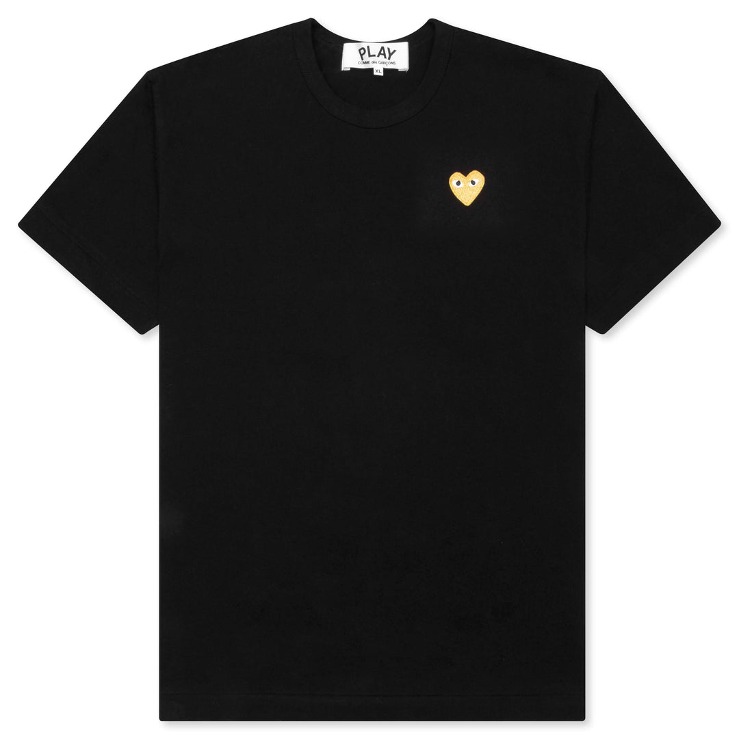 Comme des Garcons Play Gold Heart T-shirt Black Men's - US