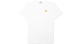 Comme des Garcons Play Women's Gold Heart T-shirt White