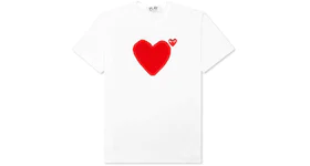 Comme des Garcons Play Women's Red Emblem No Eyes T-shirt White