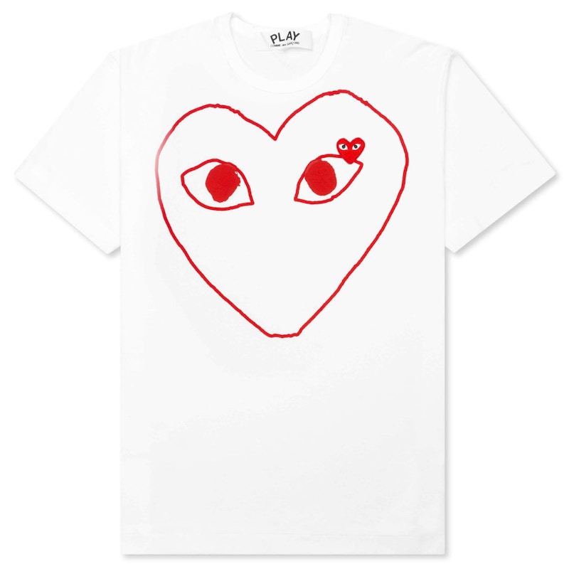 Comme des garcons outlet red and white