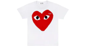 Comme des Garcons Play Women's Red Heart Emblem T-shirt White
