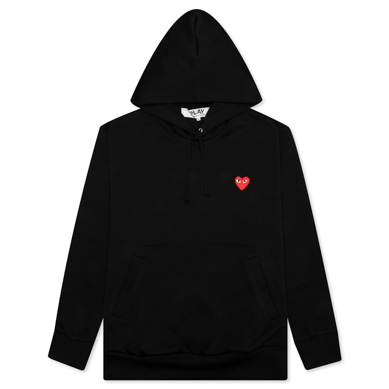 Black hoodie best sale with red heart