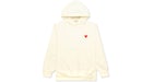 Comme des Garçons Play de mujer Rojo Heart Sudadera con capucha Ivory