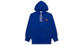 Comme des Garcons PLAY Women's Red Heart Hoodie Navy