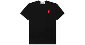 Comme des Garcons Play Women's Red Stacked Heart T-shirt Black