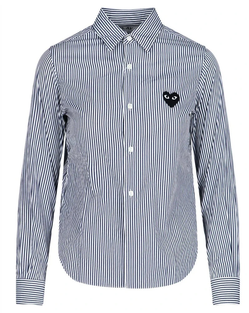 Aries monogram-pattern Striped Cotton Shirt - White