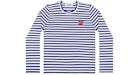 Comme des Garcons Play Women's Striped Long Sleeve T-shirt Blue/White