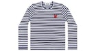 Comme des Garcons Play Women's Striped Long Sleeve T-shirt Navy/White