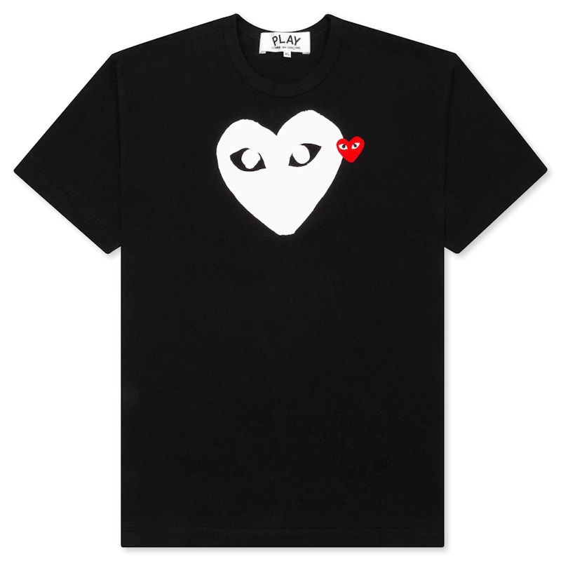 Comme des garcons play women's basic logo clearance tee