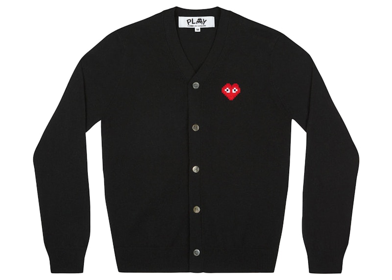 Comme des Garcons Play x Invader Cardigan Black Men's - FW22 - US