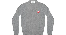 Comme des Garcons Play x Invader Cardigan Top Grey
