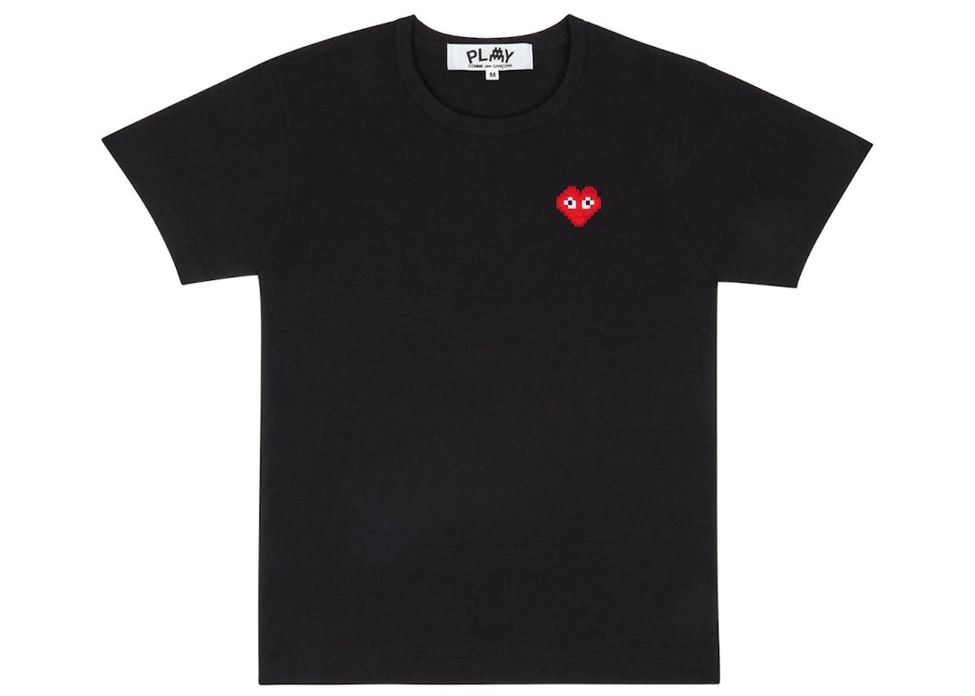 Pre-owned Cdg Play X Invader T-shirt Black