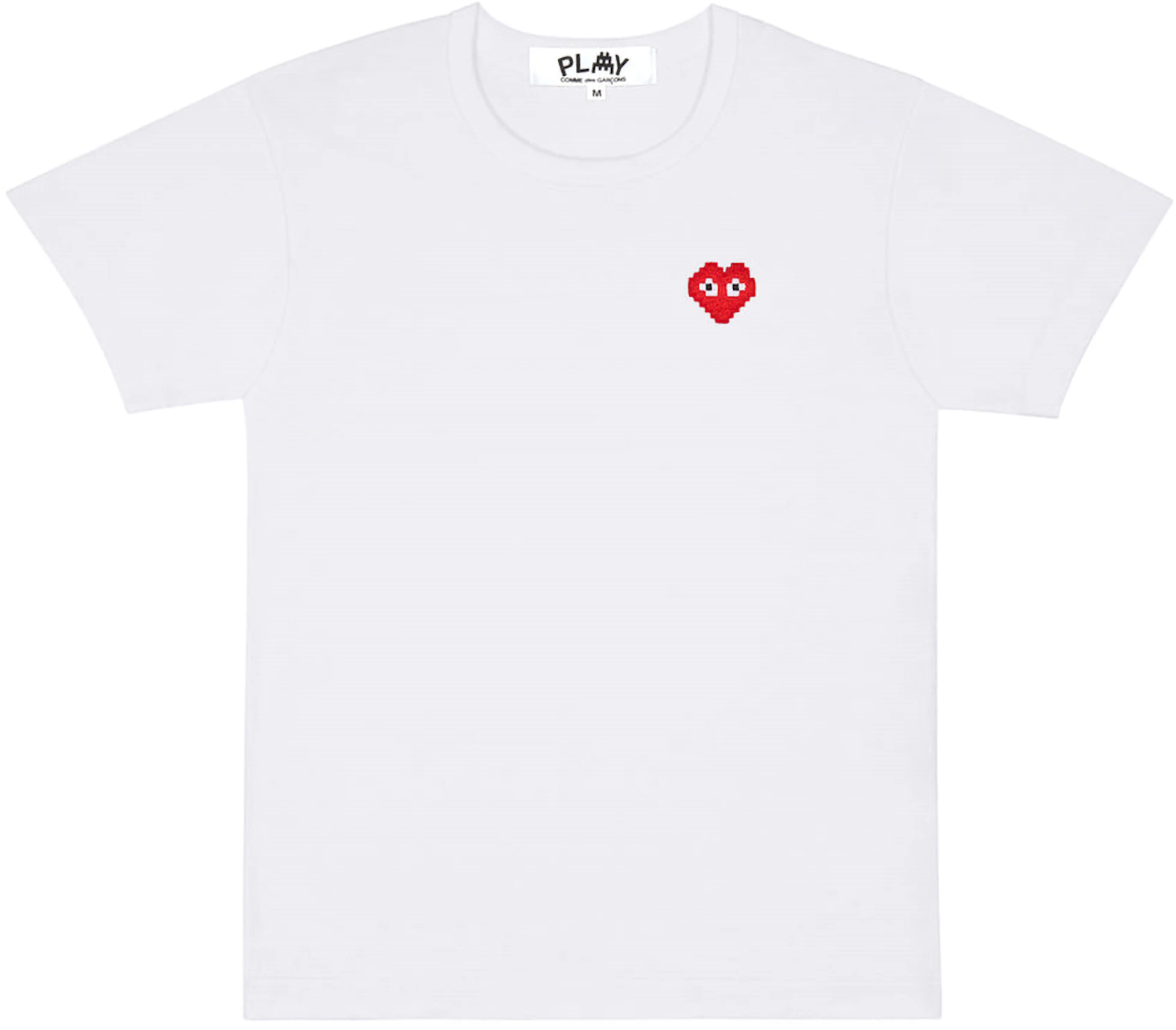 CDG Play Multi Logo Black Heart T-shirt White | lupon.gov.ph