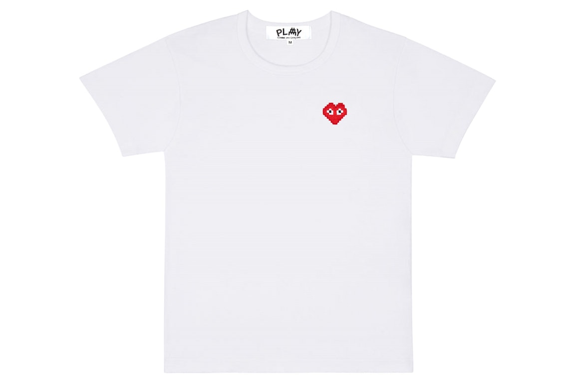 Pre-owned Cdg Play X Invader T-shirt White
