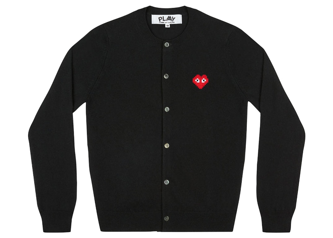 Pre-owned Cdg Play Comme Des Garcons Play X Invader Women's Cardigan Black