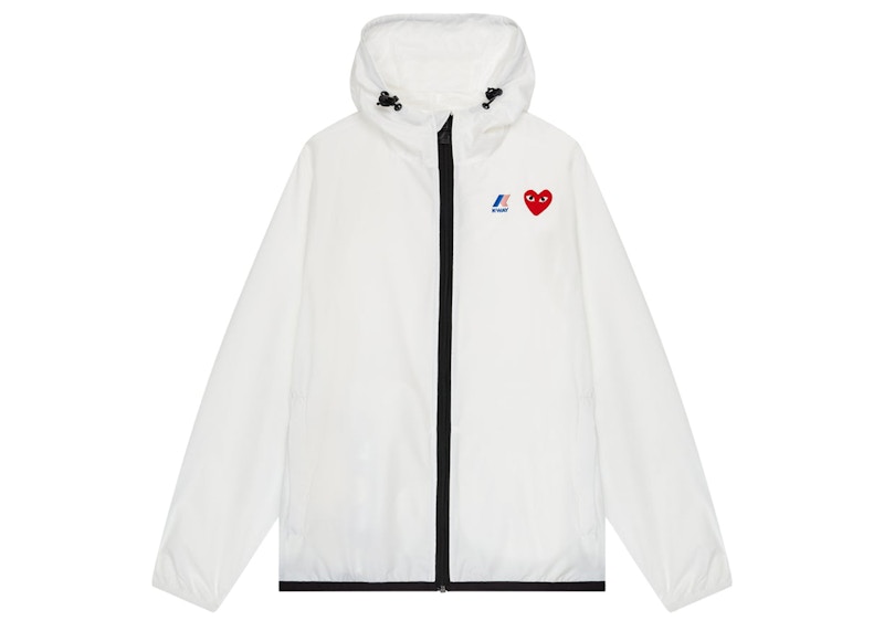 Comme des Garcons Play x K-Way Kids Half Zip Jacket Blue