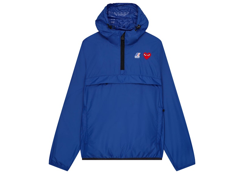 Kway x cdg Play cdg x k-way zip jacket Navy - GRADUATE STORE