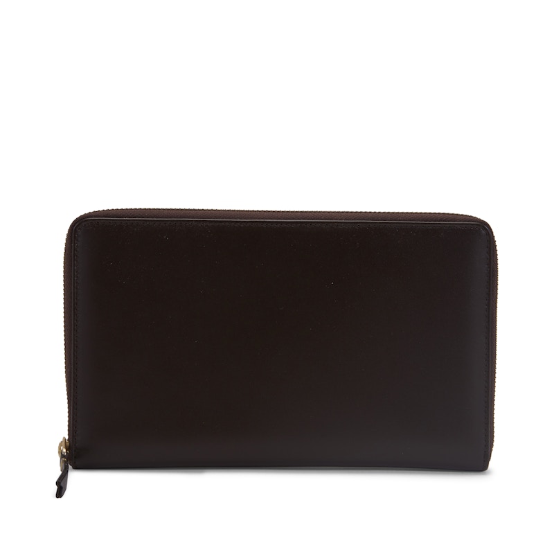 Comme des Garcons SA0100 Wallet Classic Plain Brown in Leather